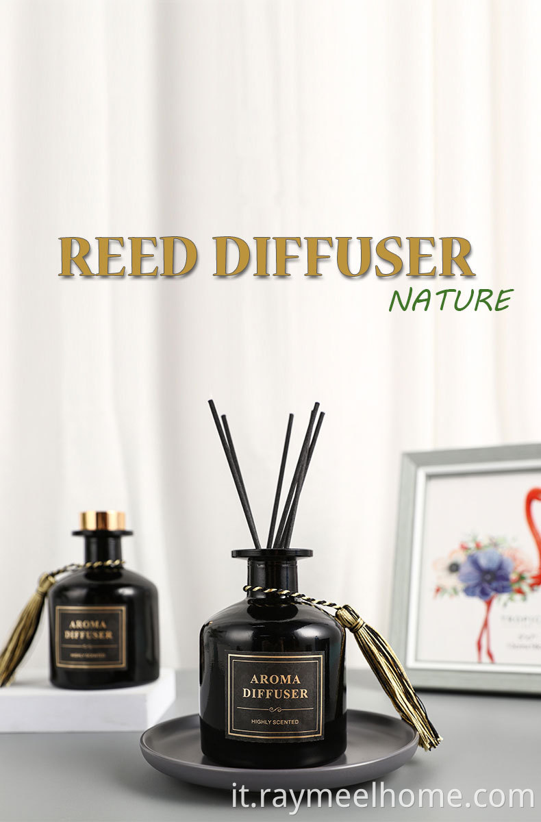 220 ml di grande decorazione top decorazione per casa fragranza di aria bottiglia nera Diffusore